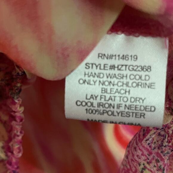 Harlow Zee Paisley Tie Dye Semi-Sheer Flowy Top XS - Picture 6 of 10